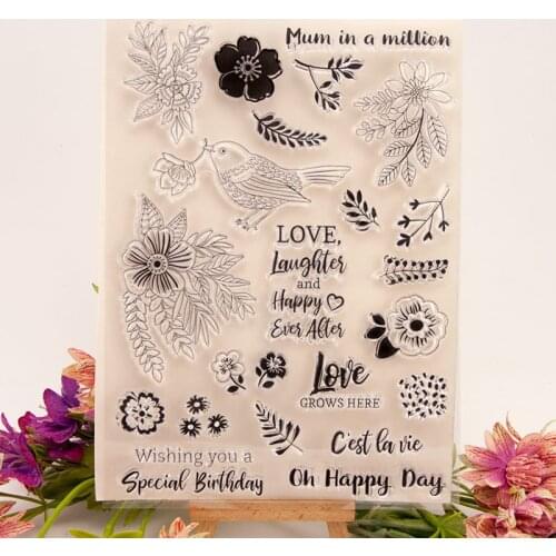 MUM in a million Clear Transparent Rubber Stamp and Cutting Dies Scrapbooking christmas stamp