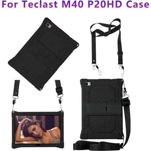 For Teclast M40 P20HD Case 10.1Inch Tablet Anti-Drop Protection Silicone Case Tablet Stand with Strap and Capacitive Pen