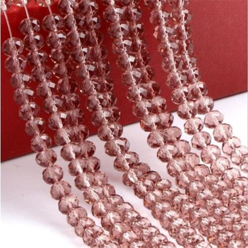 Loose 2mm-18mm Lt Amethyst Color Faceted Rondelle Glass Crystal Beads DIY Hand Craft For Clothing&Garment Art Decoration