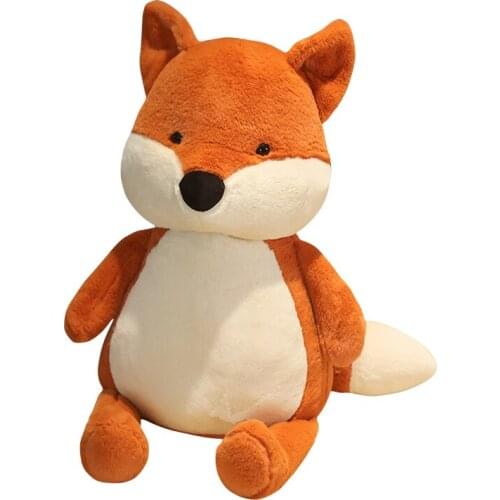High Quality 50cm Lovely orange Fox Animal Stuffed&plush Soft pillow Doll Kid Toy Xmas Gift For Children