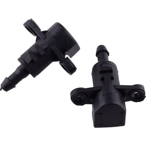 1 Pair Car Front Windscreen Windshield Washer Nozzle Wiper Water Spray Jet Black ABS Fit for Kia Rio Hyundai Elantra 986303X000