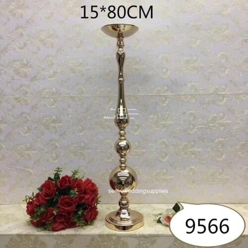 10pcs)Wedding Decoration Table Centerpiece Metal Gold Trumpet Vase Stand flower stand senyu2382