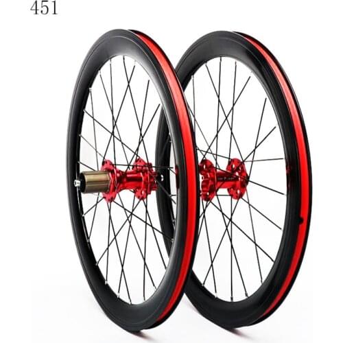 451 20 inch 4 bearings 11 speed light weight Alloy CNC 40 mm hook-edged rim wheel set