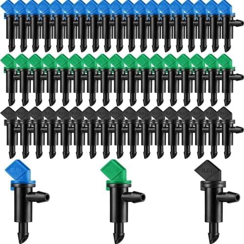 60 Pieces Drip Emitter Garden Flag Irrigation Dripper In 3 Sizes, Trees And Shrubs, 1 GPH, 2 GPH, 4 GPH
