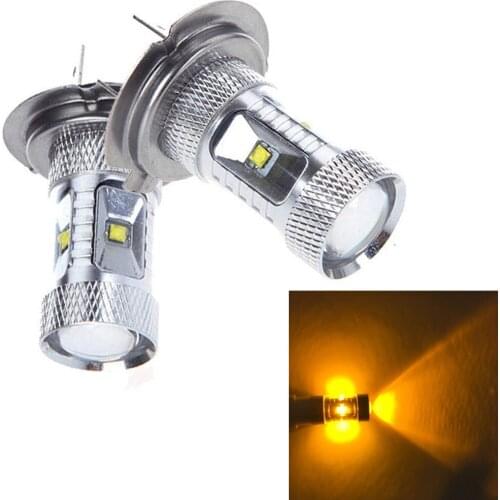 H7 5 led Daytime Running Light Fog Lamp 12V parking car bulbs DRL Yellow Amber 30W Corner Light Signal LED