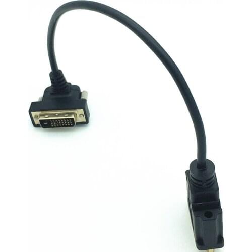 DVI 24+5 Female to DVI 24+1 Male 90 Angled Cable 0.3m
