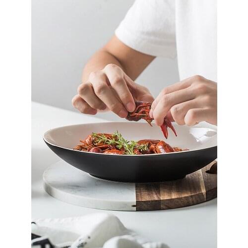 Ceramic fish plate household steamed fish plate creative large oval fish shaped fish bowl plate bone china tableware long dish