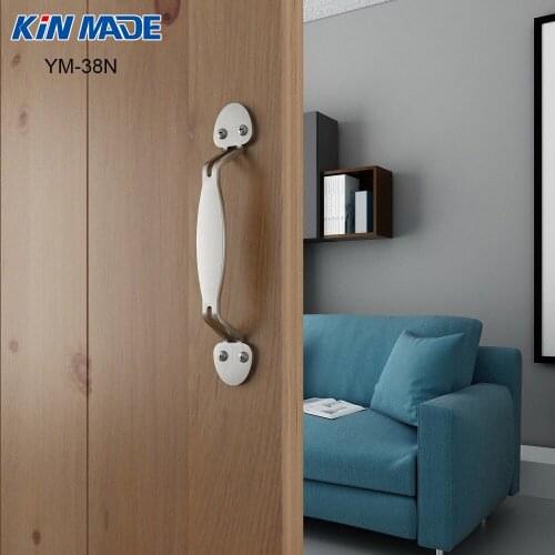 KIN MADE Satin Nickel Brushed Handle Pull for Sliding Barn Door Garage Door