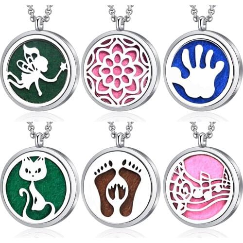 New Aromatherapy Musical Note Stainless Steel Pendant Essential Oil Diffuser Open Perfume Locket Women Fashion Necklace Jewelry