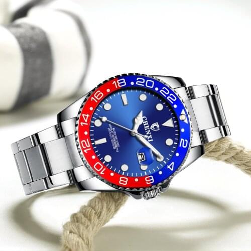 2021 Hot Sell Flagship Business Men Watch Luminous Hands Calendar Function Waterproof Quartz Wristwatch for Male Students Gifts
