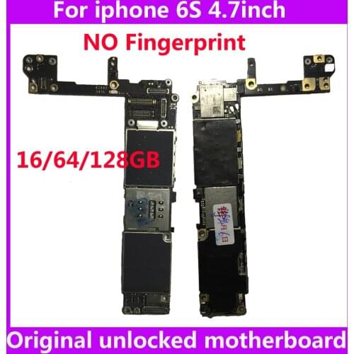 For iphone 6 S 6S 16gb 64gb 128gb 100% original motherboard without touch ID Clean unlocked iCloud mainboard+IOS system circuits