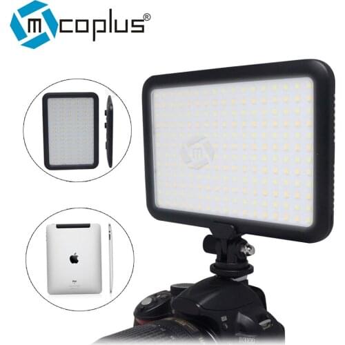 Mcopus Ultra Thin LED Video Light TTV-204 Double Color Temperature for Canon Nikon DSLR Camera