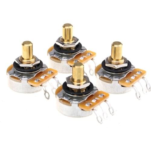 Musiclily Ultra CTS 450G Series A250K Audio Taper Tone Short Solid Shaft Potentiometers 10% Tolerance for Guitar Bass (Set of 4)
