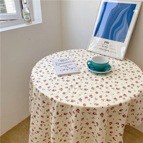 Pastoral Square Cotton Tablecloths Floral Small Daisy Table Cloth Dinner Table Cover Coffee Table Tea Home Decoration