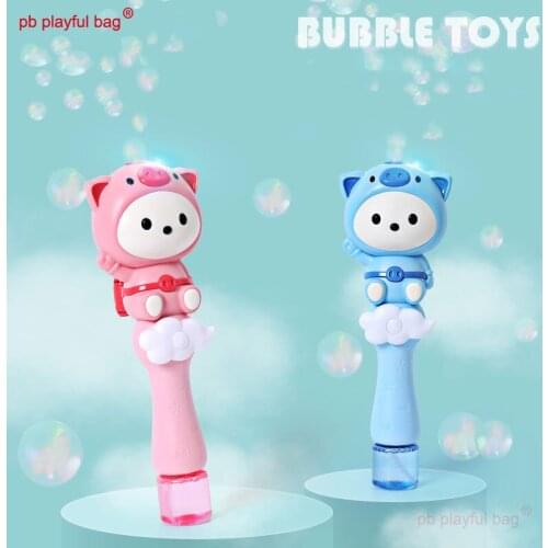 PB Playful Bag Childrens electric cartoon animal bubble machine magic wand dynamic music light Fun toys Creative gift TG20