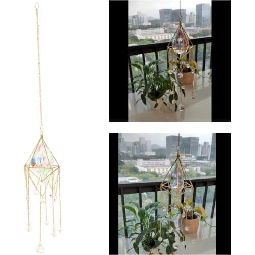 Crystals Hanging Prisms Wind Chime Ornament Rainbow Maker Crystal Pendants for Home,Office ,Garden Decoration