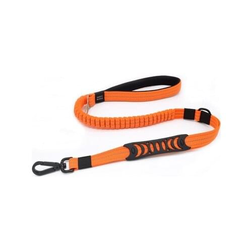 Pet Dog Leash Reflective Dog Car Seat Belt Elastic Cushioning Adjustable Harness Nylon Durable Running Training For Large Dog