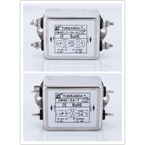 CW4E CW4EL2 Power Filter Single/Double Pole Filter Connector CW4E-3A-S CW4E-6A-S CW4E-10A-S CW4E-20A-S CW4E-3A-T CW4E-6A-T
