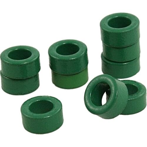 UXCELL 10 Pcs/lot 10mmx6mmx5mm Inductor Coils Toroid Ferrite Cores Green widely use in inductors, chokes, ballasts