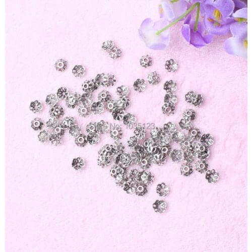 High Quality 90Pcs 8mm Speaker Shape Retro silvering White Tibetan Jewelry Spacers Beads DIY Creative Jewellery Making w2403