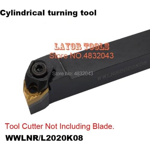 WWLNR2020K08 20*20*125mm CNC Turning Tool, Metal Lathe Cutting Tools,Lathe Machine Tools, External Turning Tool W-Type WWLNR /L
