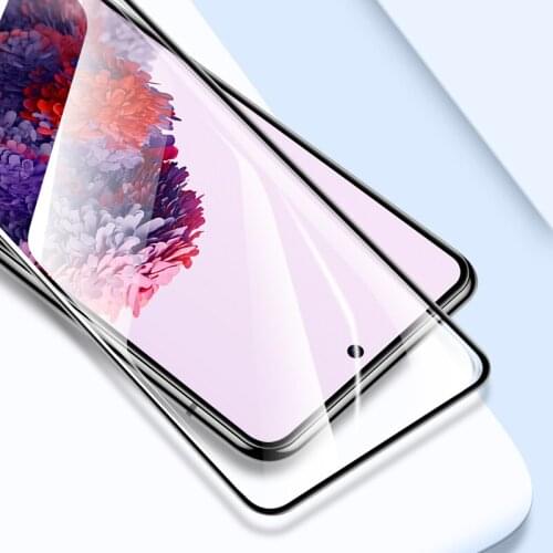 Tempered Glass For Samsung S20 S20+ Full Cover Screen Protector For Galaxy Note 20 Ultra Front Film S20 FE Black Protection