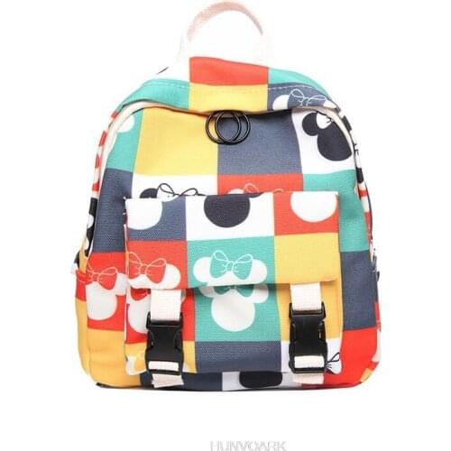 Micky Women Backpack Quality Youth Canvas Backpacks for Teenage Splicing Girls Female School Shoulder Bag Bagpack mochila