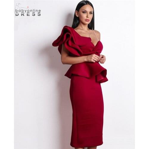 Plus Size Design Short Evening Dress Tea Length Strapless Red Evening Prom Gowns Red Black White Dress Vestido Robe de Soiree
