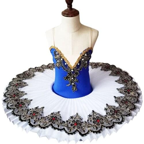 2020 New Professional Ballet Tutus For Girl Child Swan Lake Ballet Dress Dance Clothes Pancake Ballerina Figure Skating Dress