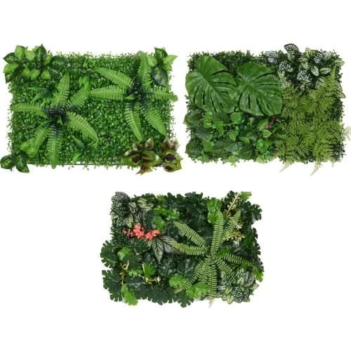 2021 Artificial Plant Panels Privacy Hedge Screen Rolls Fence Hedges Fake Plants Balcony Fence Grass Mat Outdoor Garden Decor