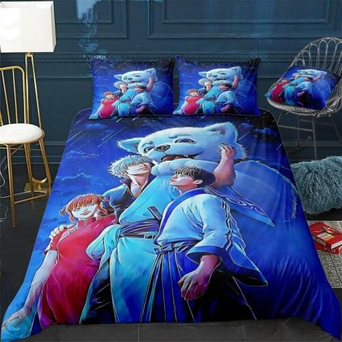Gintama Duvet Cover Comfortable Quilt Home Decora Design Universal Bedding Set Bedclothes+Pillowcase 3pcs