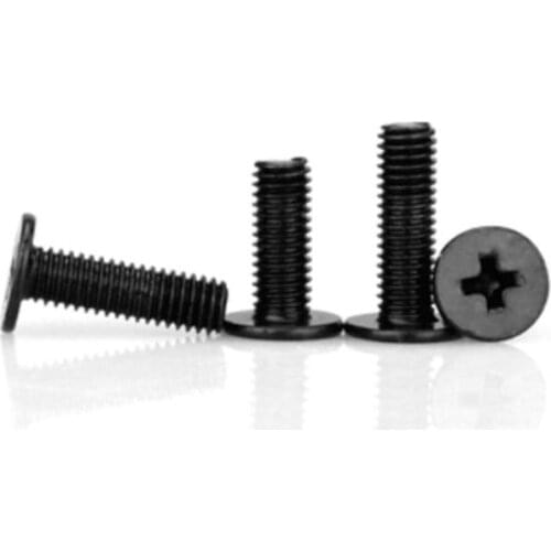 500pcs CM M1.4 M2 M2.5 M3 steel with black Cross Phillips Ultra Thin Super Low Flat Wafer Head Screw Bolt for Laptop Computer