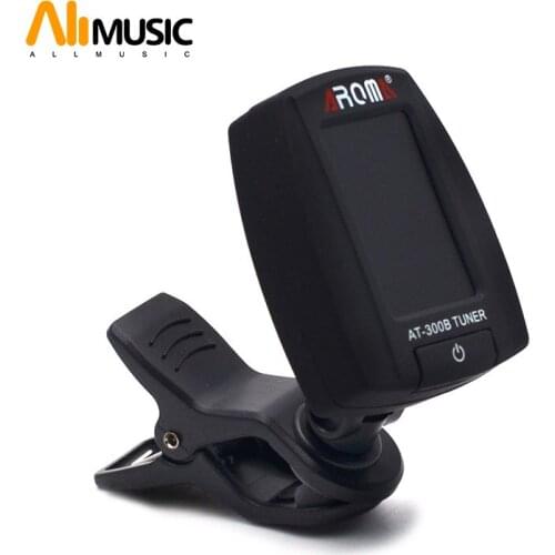 Aroma AT-300B Professional Guitar Bass Chromatic Clip On Digital Tuner Rotatable 360 Degree LCD Display