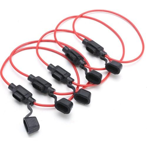 Auto Car-styling 5pcs In Line Car Mini Blade Fuse Holder Splash-proof For 12V 30A Fuses Automotive Fuse Holder Waterproof Fuse