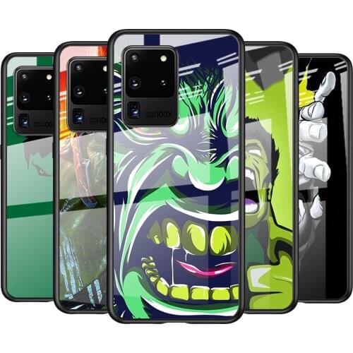 Tempered Glass Cover Hulks Avengers For Samsung Galaxy S21 Ultra Plus 5G M51 M31 M21 Shockproof Shell Phone Case