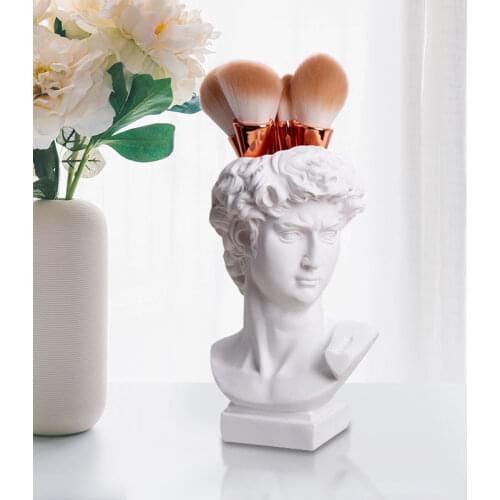 David Head Portraits Statue Decoration Storage Box Mini Bust Sculpture Art Craft Sketch Creativity Pen Holders desk accessories