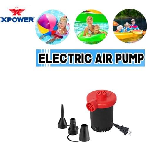XPower Electric Air Pump Inflatables Quick-Fill Electric For Inflatable blower Boat Mattress Padding pool for camping air blower