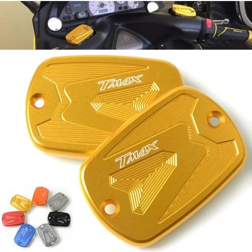 New 2 Pieces CNC Motor Bike Brake Fluid Reservoir Tank Caps Cover For Yamaha TMAX TMAX 500 T-max 500 2008-2011 TMAX530 2012-2018