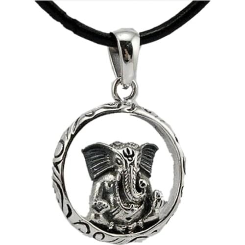 BOCAI silver pure silver 925 pendant elephant god thai silver pendant ganesha