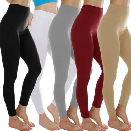 Fashion Autumn Elastic Waist Leggings Women Autumn Stretchy High Waist Solid Casual Leggings