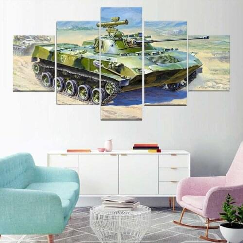 Print HD 5 Panel Modular Wall Art 187 Project Tank Poster Picture Modern Living Room Home Decoration