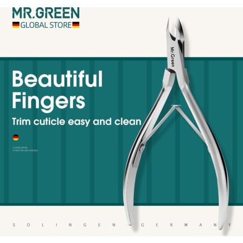 MR.GREEN Cuticle Nippers Nail Manicure Scissors Cuticle Clippers Trimmer Dead Skin Remover Pedicure Stainless Steel Cutters Tool