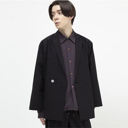 Mens shirt loose double breasted kimono style