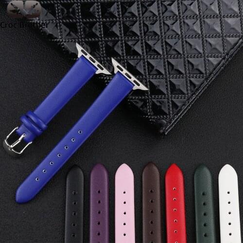 Genuine Leather Small waist Strap For Apple Watch Accessories 4 3 2 1 38mm 40mm starp for iwatch 5 44mm 42mm bracelet