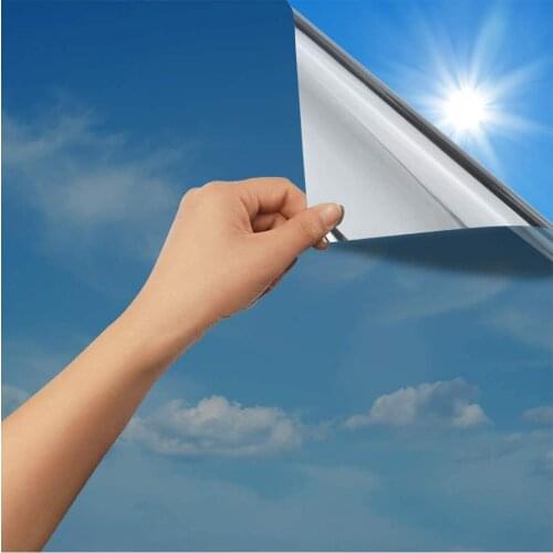 One Way Window Film Mirror Effect Tint Glass Covering Daytime Privacy Protecting Reflective Anti UV Door Sticker for House