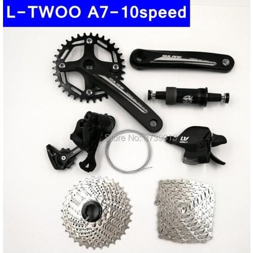 L-TWOO A7 10sp Groupset Mountain Bike 30Speed Derailleur Chainwheel Shifter Cassette Chain Kit Freewheel shimanoMT200 discBrake