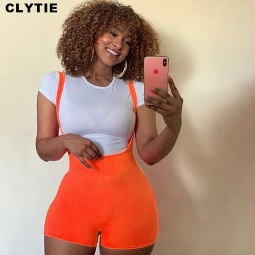 Clytie Sexy Skinny Shorts Women New Spring Female Streetwear Elastic Ladies Black Sexy Overalls Shorts