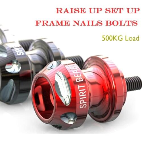 Spirit Beast Universal Motorcycle Raise Up Set Up Frame Nails Bolts Screws 6mm 8mm 10mm 500kg Load Bearing Creative Ornament