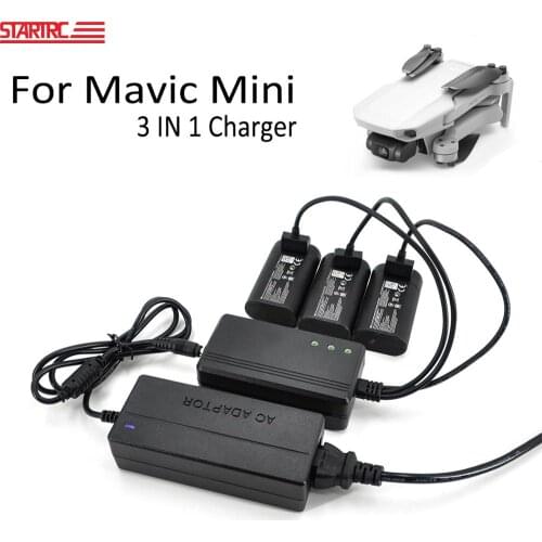 STARTRC 3 in 1 Mini Battery Charging Hub Adapter USB Charger for DJI Mavic Mini Drone 3 Channels Battery Charger