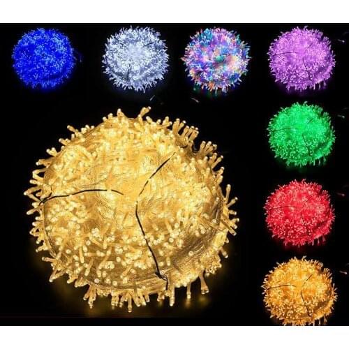 Outdoor String Lights Led Fairy Copper Wire Light Lamp Waterproof for Gardens Wedding Party Valentines Christmas Tree Homes